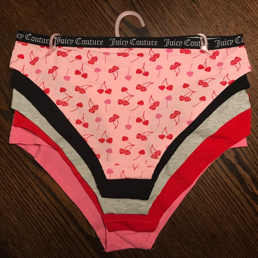 NWT Juicy Couture Women’s Cotton/Spandex Bikini Panties Underwear - L